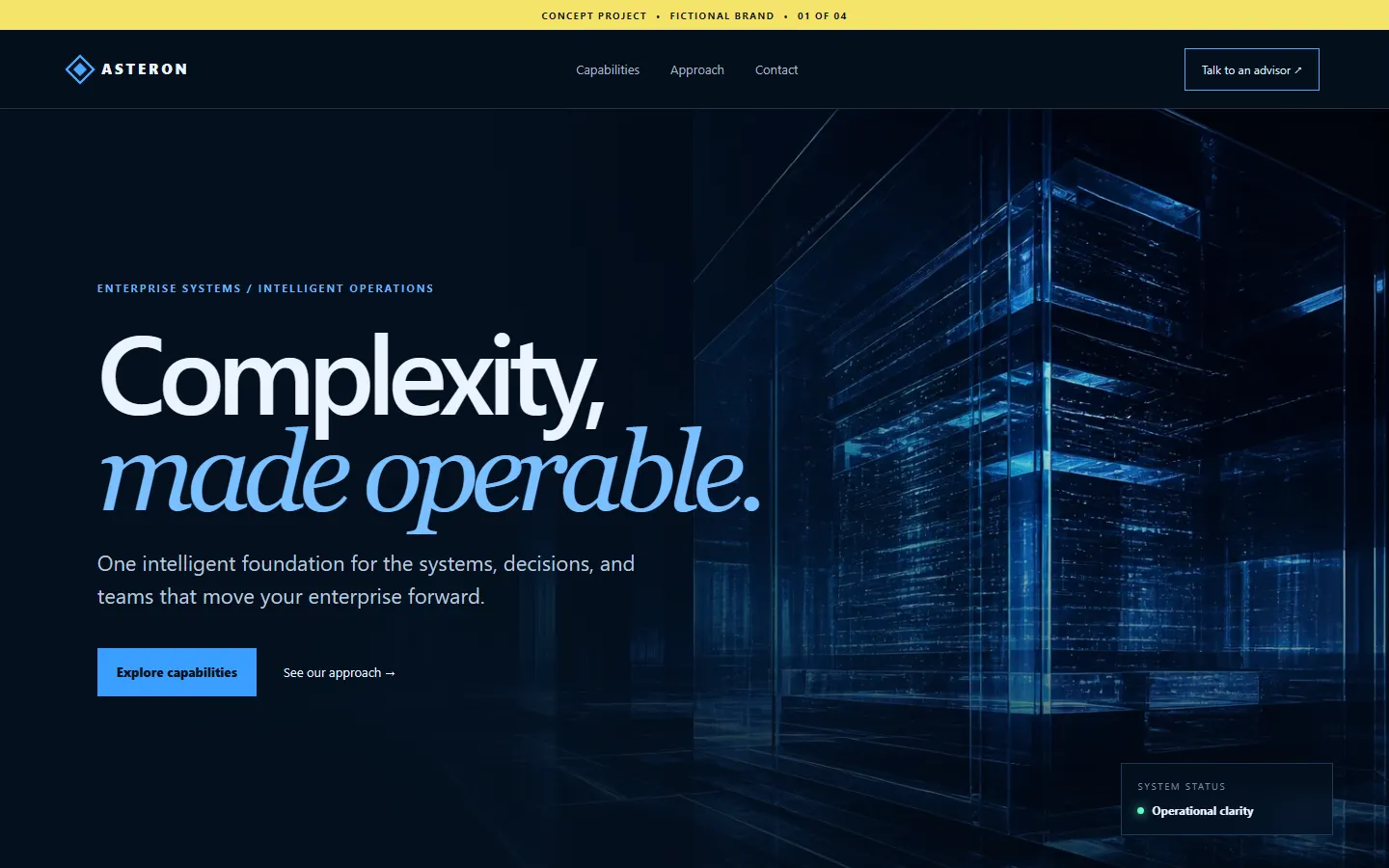 Asteron desktop concept preview